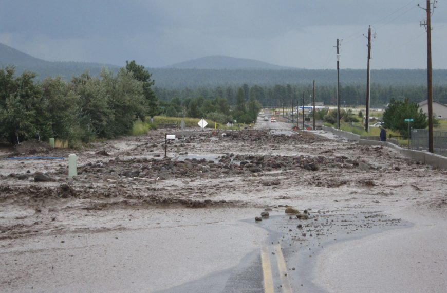 Flooding after fire in Flagstaff, AZ