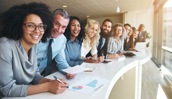 Stock photo of employees