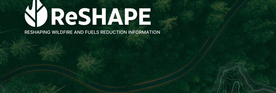 Dark green forest with ReSHAPE and SWERI logos in print on top.